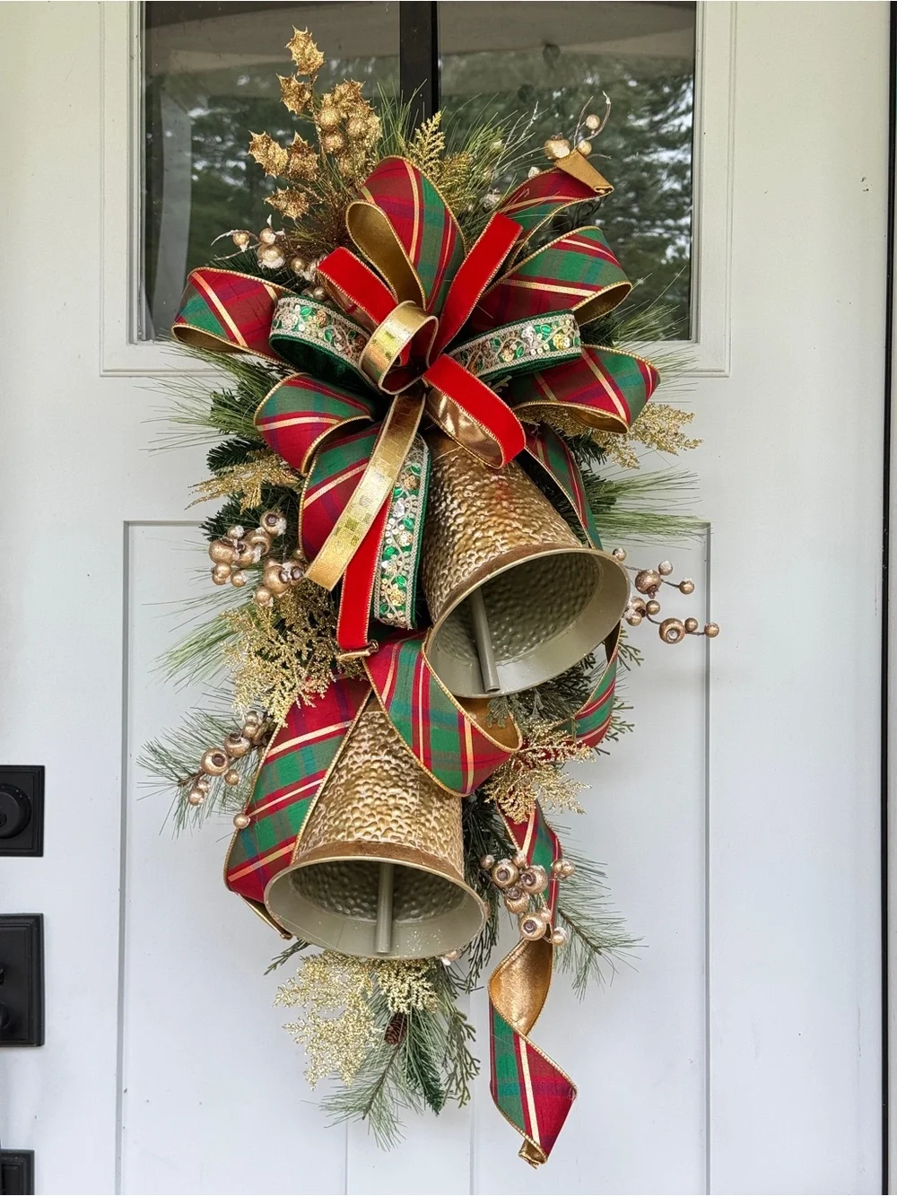 All Season Elegance Gold Bell Wreath